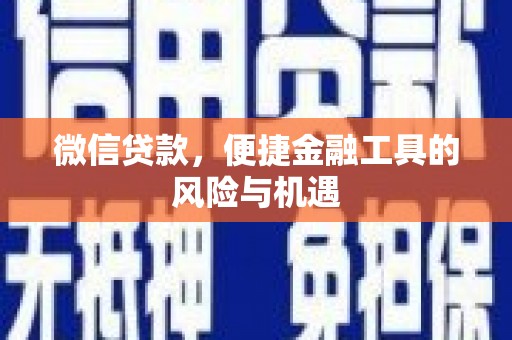 柯坪微信贷款，便捷金融工具的风险与机遇