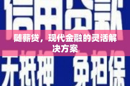 柯坪随薪贷，现代金融的灵活解决方案