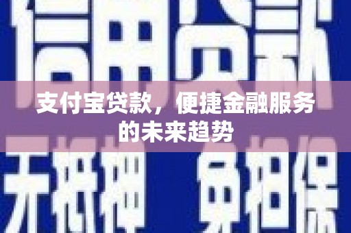柯坪支付宝贷款，便捷金融服务的未来趋势