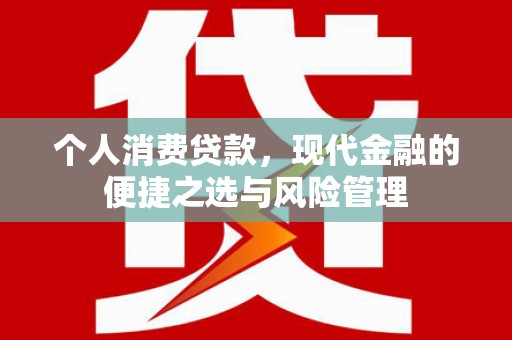 柯坪个人消费贷款，现代金融的便捷之选与风险管理