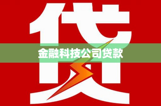 柯坪金融科技公司贷款