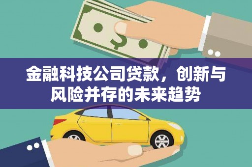 柯坪金融科技公司贷款，创新与风险并存的未来趋势
