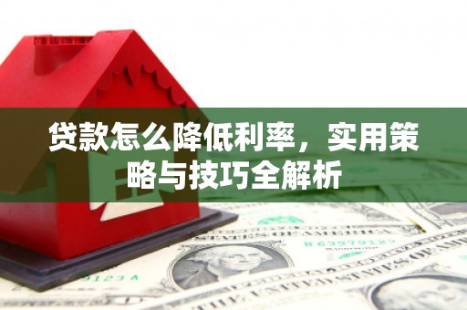 柯坪贷款怎么降低利率，实用策略与技巧全解析