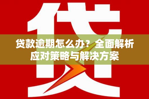 柯坪贷款逾期怎么办？全面解析应对策略与解决方案