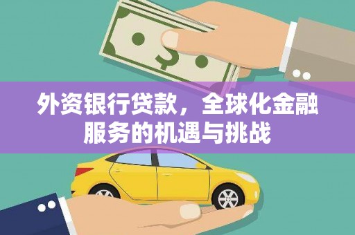 柯坪外资银行贷款，全球化金融服务的机遇与挑战