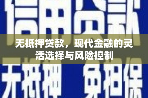 柯坪无抵押贷款，现代金融的灵活选择与风险控制