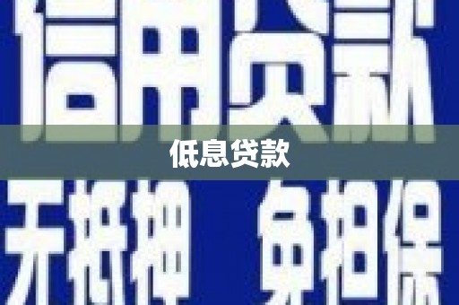 柯坪低息贷款