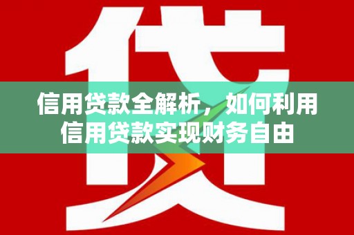柯坪信用贷款全解析，如何利用信用贷款实现财务自由
